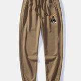Ensemble — sweat à col rond coupe décontractée à imprimé ours & pantalon de jogging