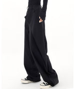 Adeline | Pantalon large à devant croisé boutonné