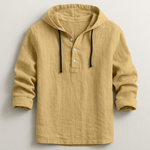 LINEN HOODED SHIRT FOR MEN