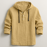 LINEN HOODED SHIRT FOR MEN