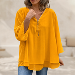 Marion | Blouse à double ourlet et col zippé