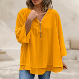 Marion | Blouse à double ourlet et col zippé