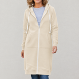 Chloé | Long sweat à capuche zippé