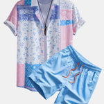 Ensemble — chemise à imprimé floral paisley & short de bain