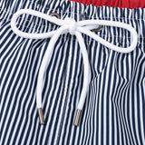 Ensemble — chemise à imprimé nautique & short de bain à rayures verticales et cordon