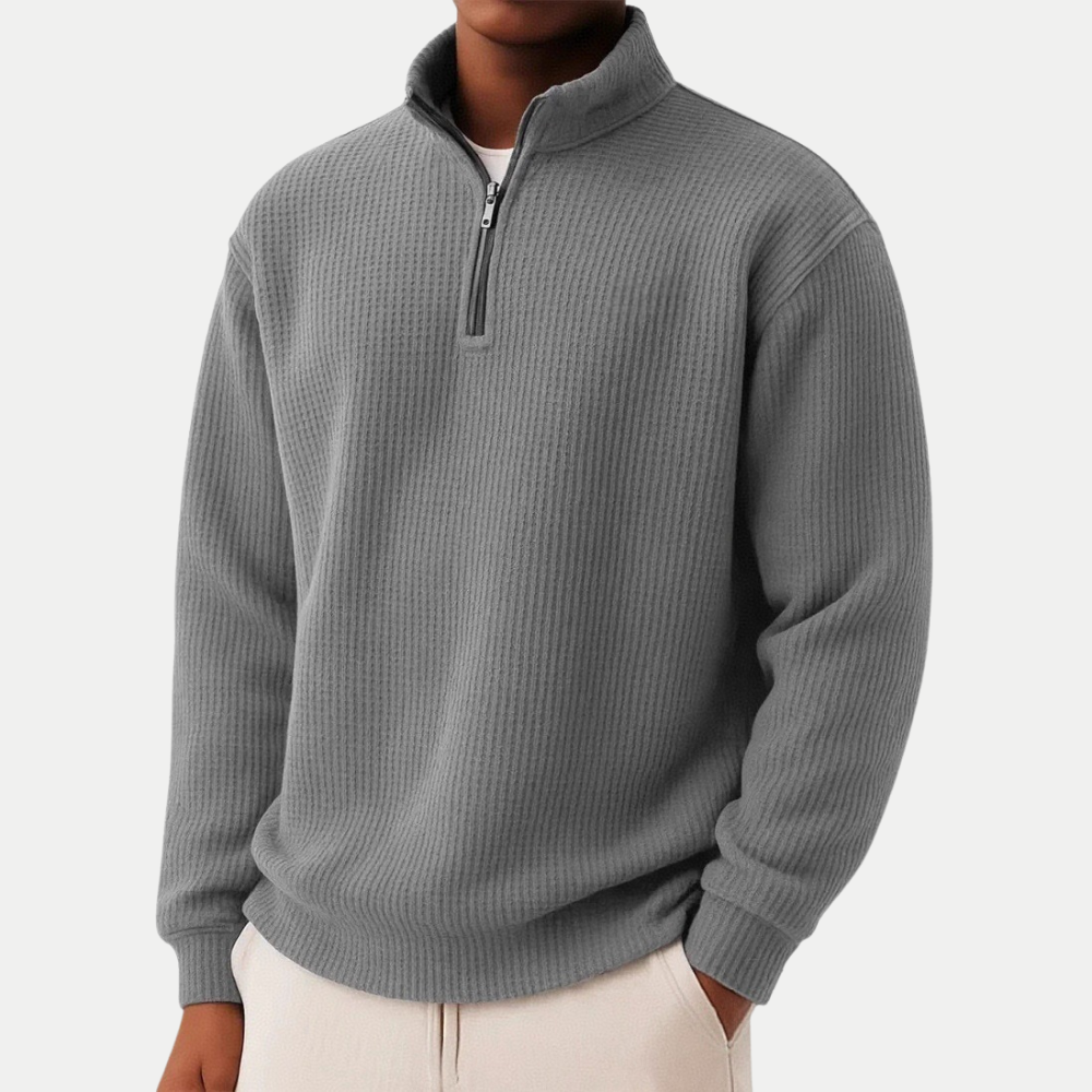 ELEGANT ZIPPERED PULLOVER FOR MEN