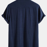 Ensemble — chemise en lin et viscose & short à cordon en lin mélangé