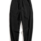 Ensemble — chemise à empiècements à carreaux en velours côtelé et manches longues & pantalon de jogging en velours côtelé