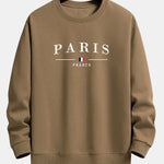 Ensemble — sweat à col rond coupe décontractée à imprimé Paris & pantalon de jogging