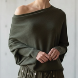 Aurélie | Pull ample à épaules dénudées