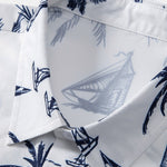 Ensemble — chemise à imprimé nautique & short de bain à rayures verticales et cordon