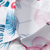 Ensemble — chemise à imprimé flamants roses et feuilles & short de bain