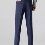 Ensemble — chemise côtelée en maille à bordure contrastante & pantalon fuselé coupe slim