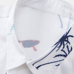 Ensemble — chemise à imprimé palmiers nautique & short de bain à imprimé rayé