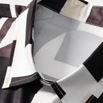 Ensemble Améline — chemise à imprimé géométrique color block & short de bain