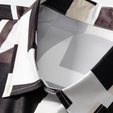 Ensemble Améline — chemise à imprimé géométrique color block & short de bain