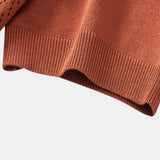 Ensemble — chemise boutonnée en maille jacquard torsadé & pantalon en lin à jambe droite
