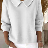 Dorothée | Pull en maille fine à col Claudine
