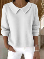 Dorothée | Pull en maille fine à col Claudine
