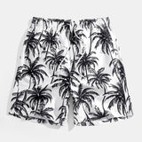 Ensemble — chemise à imprimé palmiers coupe décontractée & short de bain à imprimé palmiers