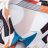 Ensemble — chemise à imprimé géométrique color block & short de bain à cordon