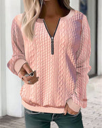 Charlotte | Pull à torsades zippé