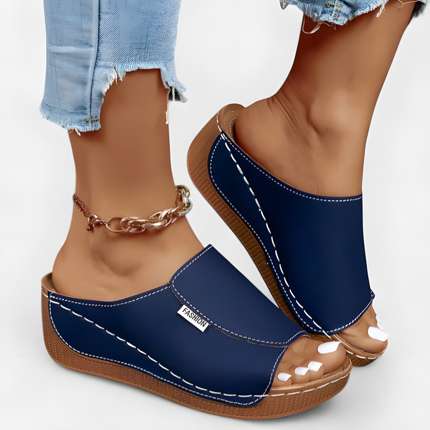 Sixtine | Sandales femme légères et élégantes Bleu marine