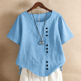 Clémentine | Blouse à boutonnage asymétrique