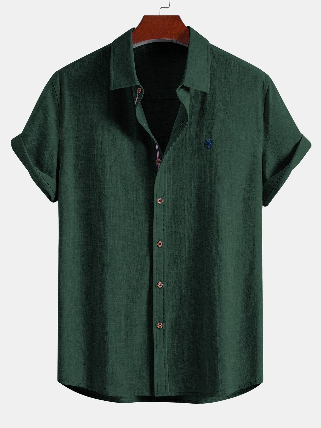 Capucine — Chemise boutonnée en lin à manches courtes