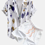 Ensemble — chemise à imprimé coups de pinceau & short de bain