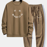 Ensemble — sweat à col rond à slogan « It Is What It Is » & pantalon de jogging