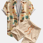 Ensemble Capucine — chemise à imprimé flamants roses & short de bain