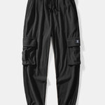 Ensemble — chemise patchwork à carreaux en velours côtelé & pantalon cargo de jogging en velours côtelé à cordon