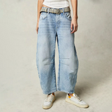 Yvonne | Jean taille haute coupe tonneau