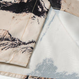 Ensemble — chemise à imprimé montagne à l'encre & short de bain mi-long à cordon