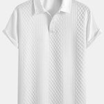 Ensemble — polo jacquard à losanges géométriques & short