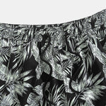 Ensemble Améline — chemise à imprimé plantes tropicales & short de bain à cordon