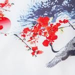 Ensemble — chemise à imprimé peinture à l'encre orientale & short de bain mi-long à cordon