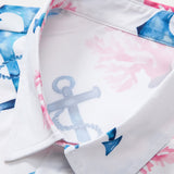 Ensemble — chemise à imprimé coraux et ancres & short de bain