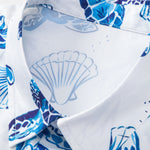 Ensemble — chemise à imprimé tortues & short de bain rayé
