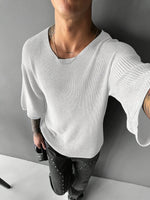 TEXTURED KNIT PULLOVER FOR MEN