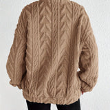 Cassandre | Pull torsadé à col montant zippé