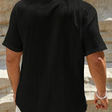 LINEN V-NECK SHIRT FOR MEN