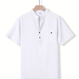HENLEY COTTON SHIRT FOR MEN