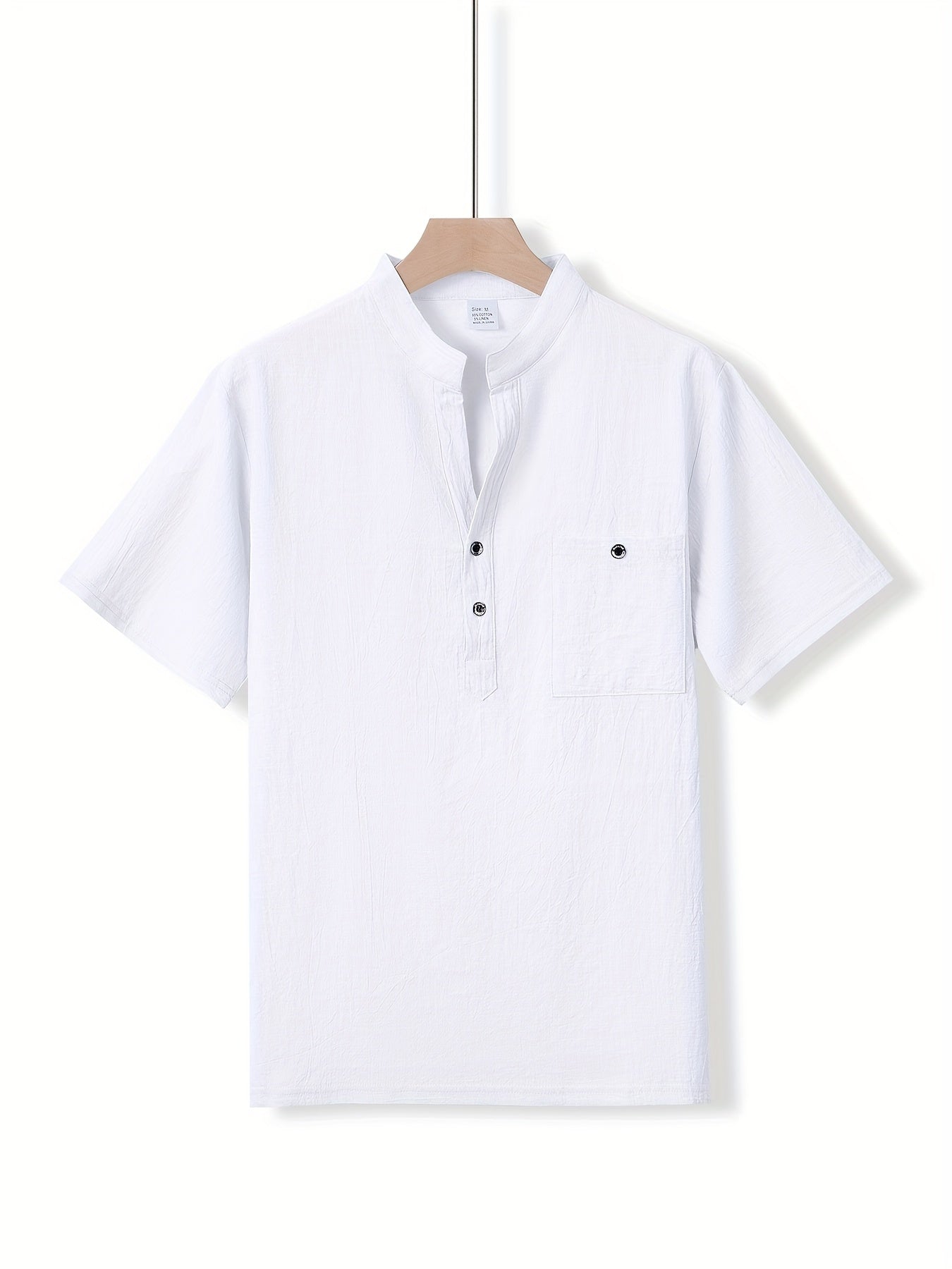 HENLEY COTTON SHIRT FOR MEN