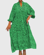 Robe Maxi Avec Imprimé Élégant