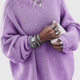 Esther | Pull ample en grosse maille à manches raglan
