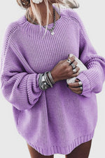 Esther | Pull ample en grosse maille à manches raglan