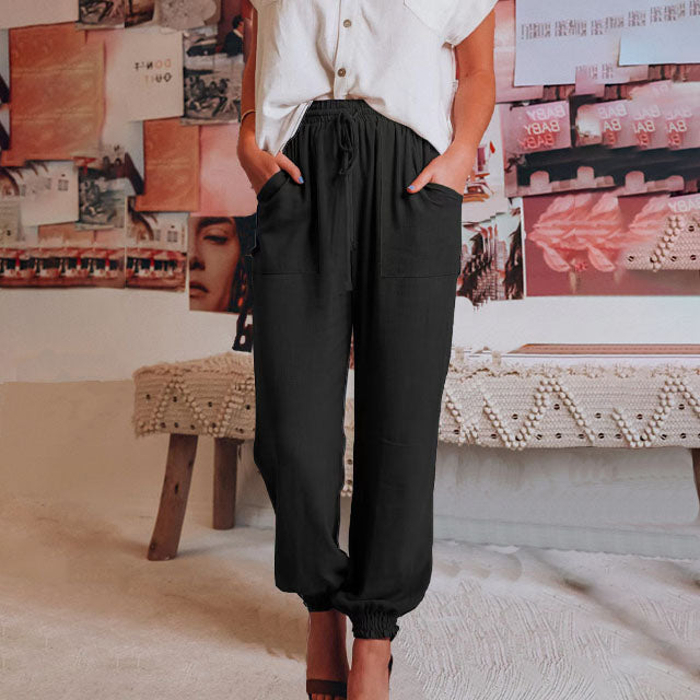 Pantalons Élegants à Cordon