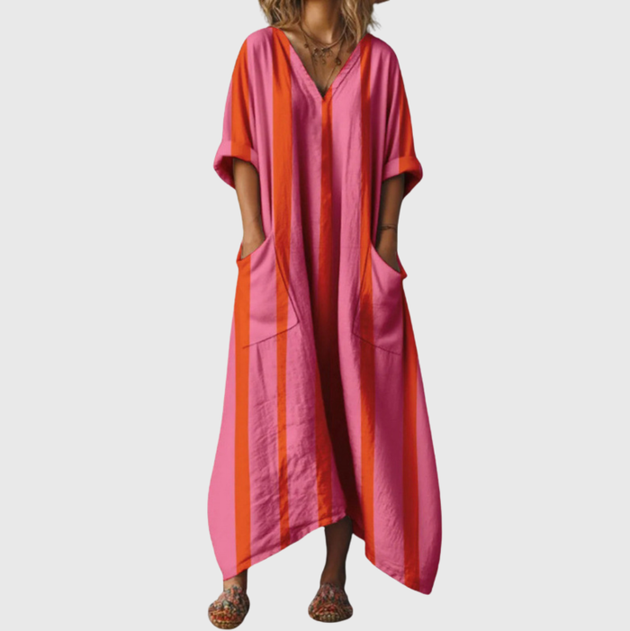 Robe longue à imprimé coloré